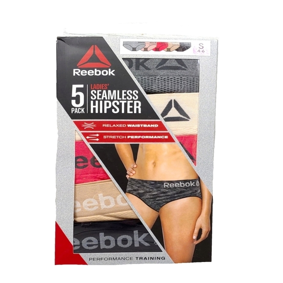 NEW Reebok 5 Pack Wmns S Seamless Hipster Panties - Picture 2 of 4